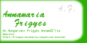 annamaria frigyes business card